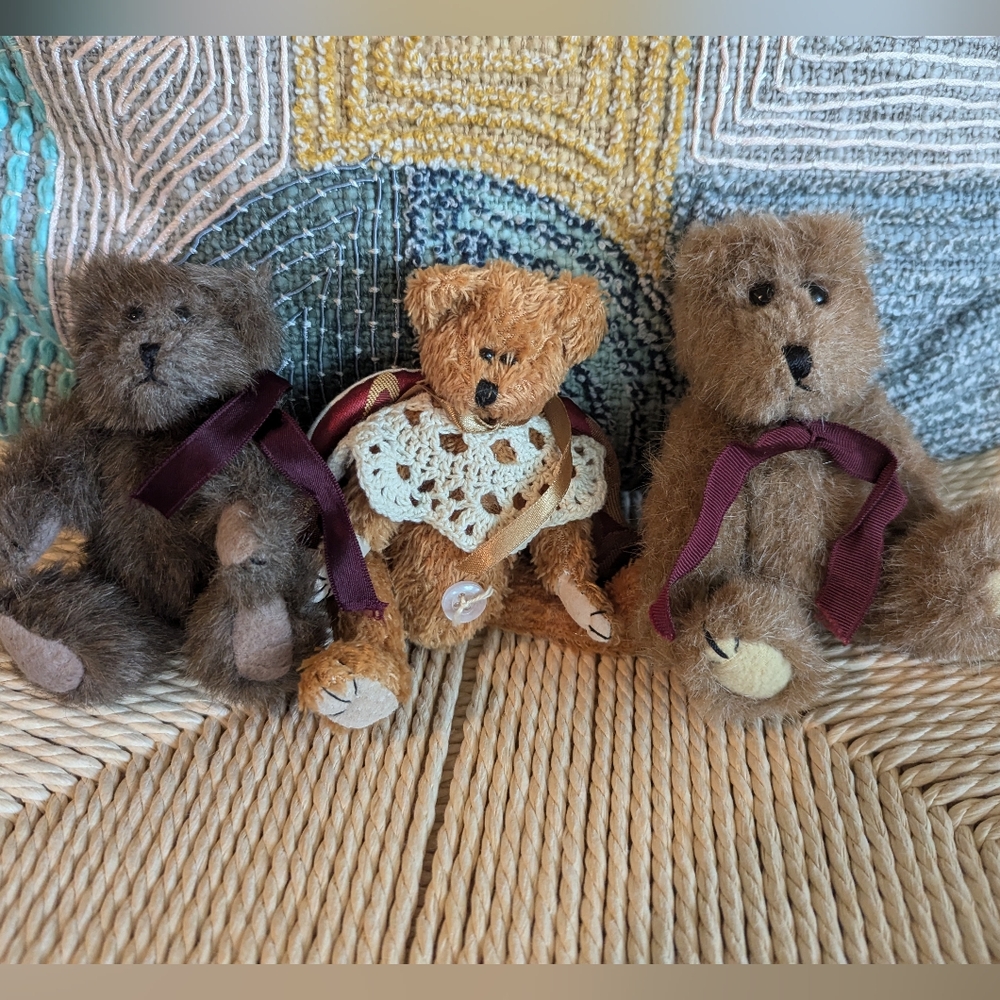 Set of 3 Vintage 6" Boyds Bears